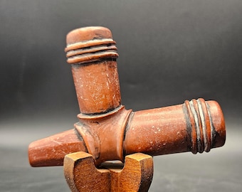 Circa 1920-1930, Antique, Hand Carved Catlinite Ceremonial Pipe