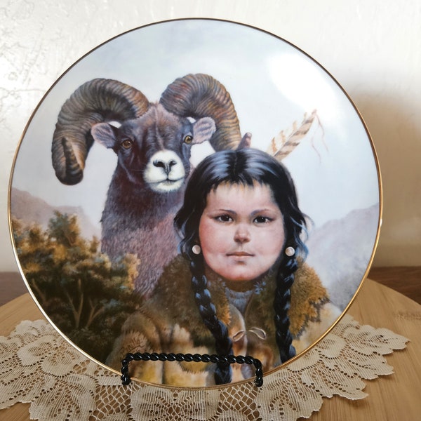 Gregory Perillo 1986 Limited Edition, Collectors Plate, "Noble Companions", Original Box and Certificate of Authenticity