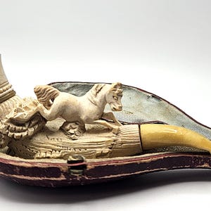 Vintage, Hand Carved Meerschaum Pipe, with Original Case