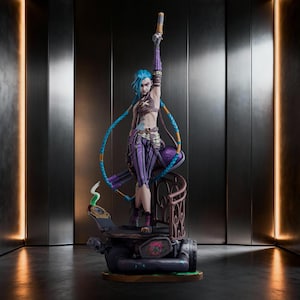 Jinx - Arcane Sculpture STL Files 3D Printable Model | Digital Download - Bonus Bust!