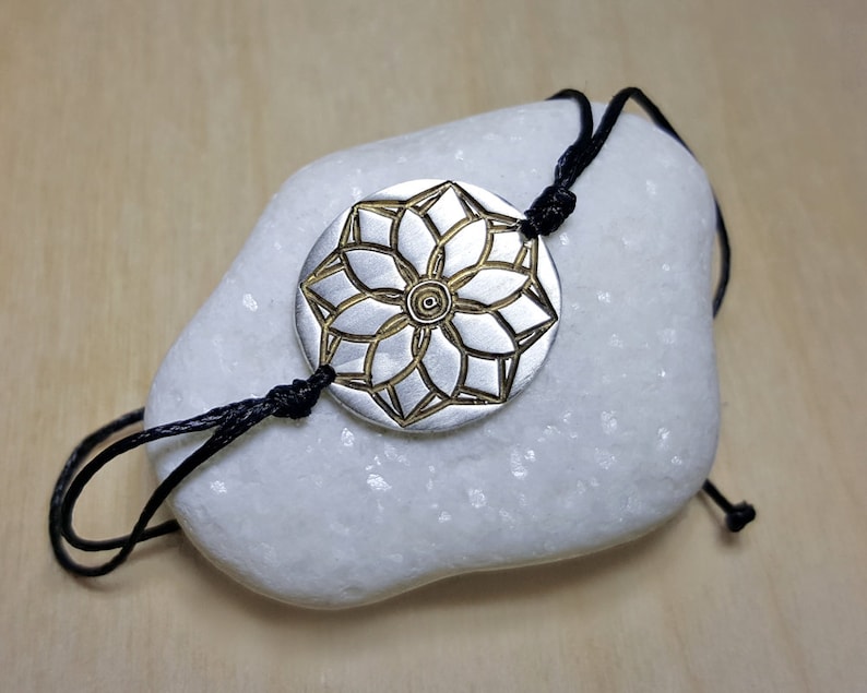 Lotus Flower Bracelet Yoga Bracelet Mandala Bracelet Yoga Bracelet Charm Spiritual Bracelet Spiritual Jewelry Floral Bracelet