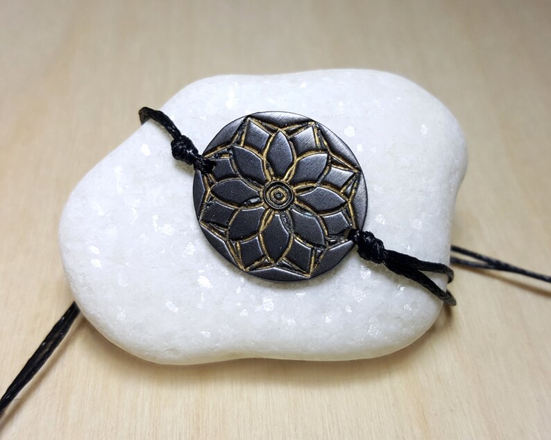 Lotus Flower Bracelet Yoga Bracelet Mandala Bracelet Yoga Bracelet Charm Spiritual Bracelet Spiritual Jewelry Floral Bracelet