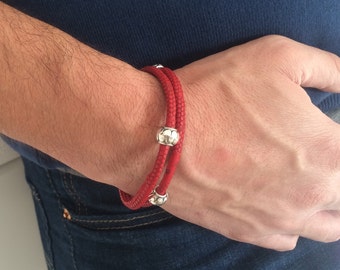 FOR HIM BRACELET, personalized mens bracelet, eco leather bracelet for men, gift for boy, unisex, jewelry for men, gift for him