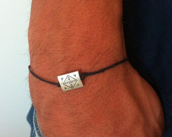 MINIMALIST MEN BRACELET, handmade surfer bracelet, adjustable and hypoallergenic, gift for men, for her, unisex, made in Italy bracelet