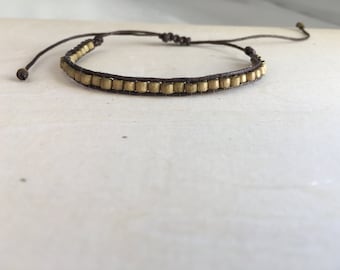 PERSONALIZED WOOD BRACELET, mens simplistic bracelet, Italy made bracelet for men, for boy, fathers day green beads bracelet for him