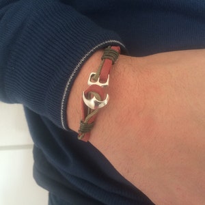 MENS ANCHOR BRACELET,  for boy bracelet,  for him jewelry, gift for men, gift idea, unisex bracelet, handmade in Italy, for men