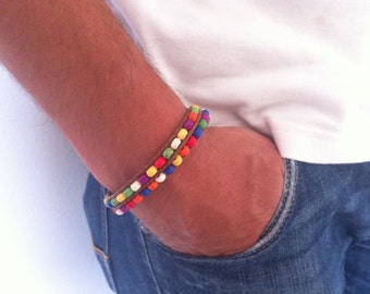 FOR MEN BRACELET, for him jewelry, for boy, unisex bracelet, summer bracelet, colorful bracelet, friendship, gift for boy