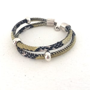 FOR HIM BRACELET, bracelet for men, unisex, eco python leather bracelet, handmade jewelry for boy, for man, gift for him, for boy