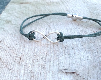 INFINITY MEN BRACELET, bracelet with infinity, friendship bracelet, mens cord bracelet, handmade men bracelet