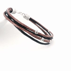 FOR MEN BRACELET, multi cord bracelet for men, handmade bracelet realized with cotton cord and metal components, gift for him
