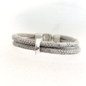 valentines day, FOR MAN BRACELET, for him bracelet, python leather bracelet, double thread bracelet, jewelry for men, gift for him