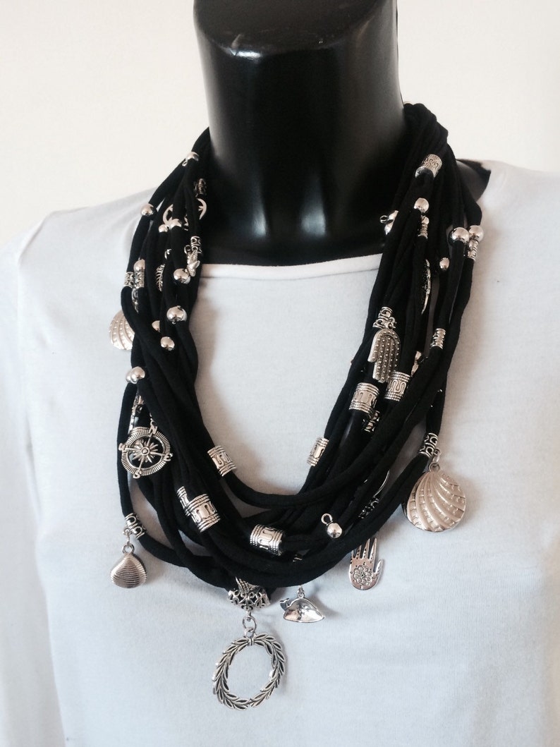 Collana Multifilo Avalaya Statement - Perline In Legno E Plastica, Marrone, Lunghezza 64 Cm, Stile Boho