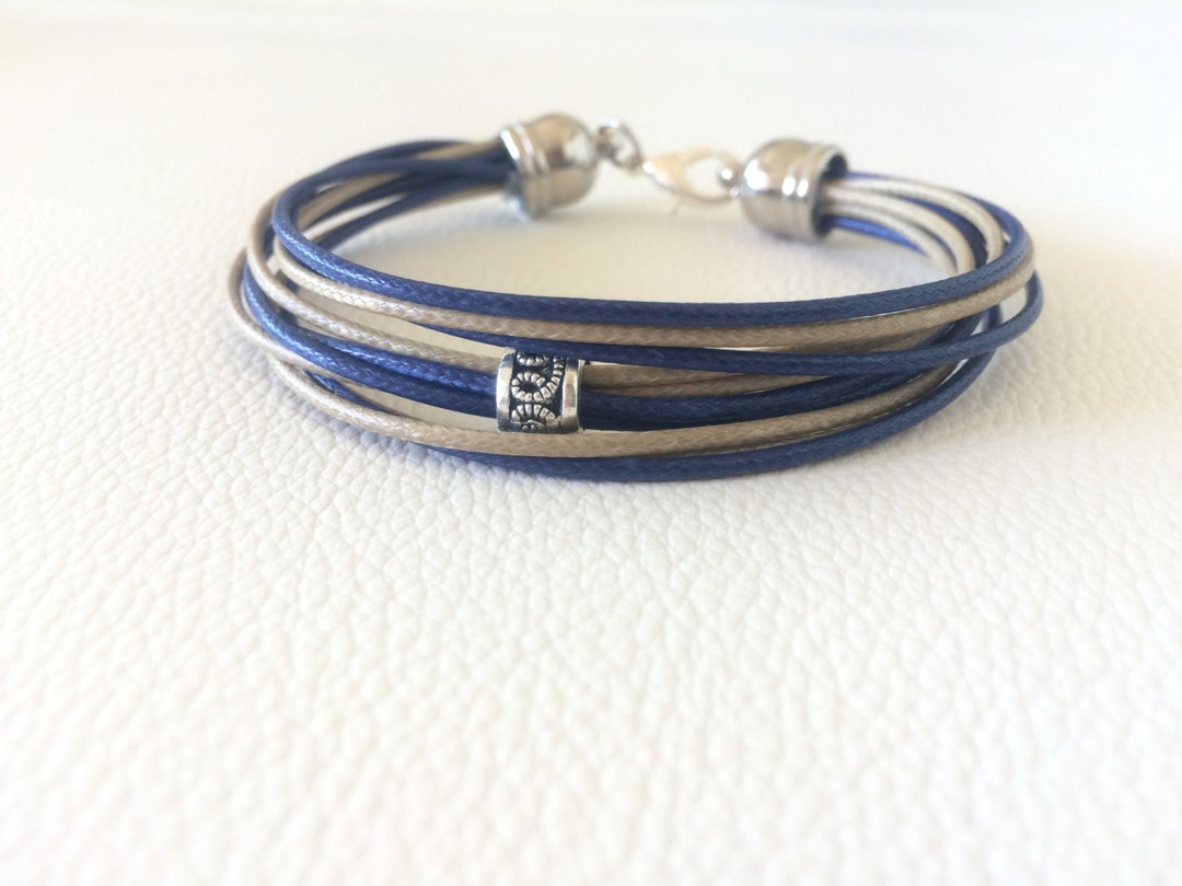 MENS CORD BRACELET, Multithread Bracelet, Waxed Cord Bracelet for Men
