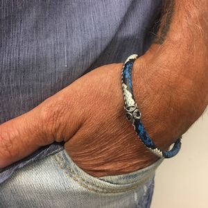 FOR HIM ブレスレット、メンズブレスレット、ユニセックス、パイソンモチーフエコレザーブレスレット、男の子用ハンドメイドジュエリー、男性用、彼へのギフト、カスタム