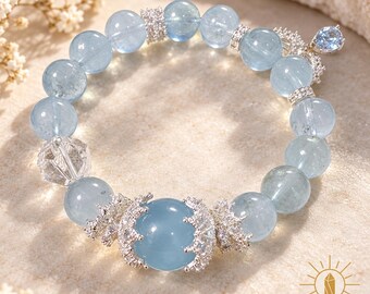 11mm Aquamarine Bracelet High-Clarity