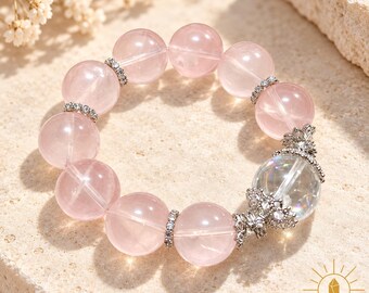 14mm Natural Crystal Bracelet Artisan Design