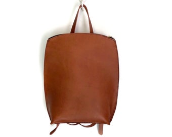 Small Leather Backpack, Mini Leather Backpack, Minimalist Leather backpack, Zipper backpack