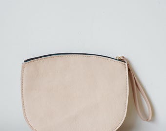 Leather Clutch Makeup Bag