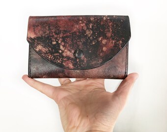 Mini Wallet, Galaxy, Small women’s wallet, coin pouch, Small leather wallet