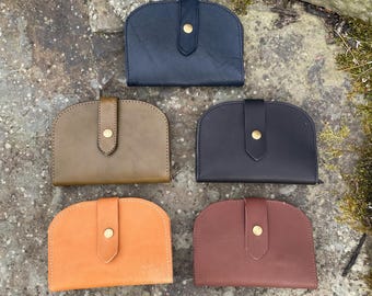 Small Vegetable Tanned Leather Snap Wallet