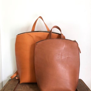Minimalist Leather Backpack, Large Backpack, Travel bag, Leather Backpack Women's image 3