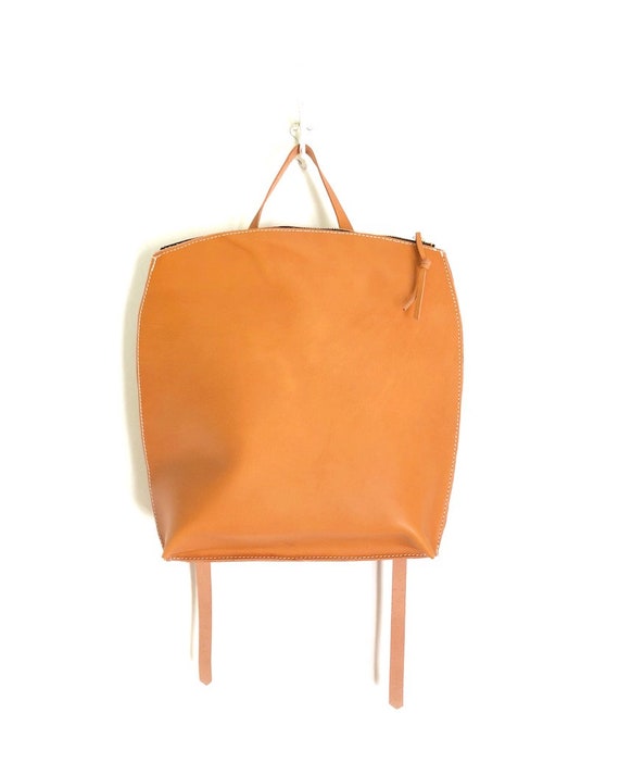 simple leather backpack
