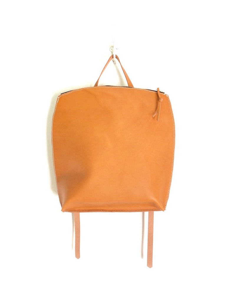 Minimalist Leather Backpack, Large Backpack, Travel bag, Leather Backpack Women's image 1