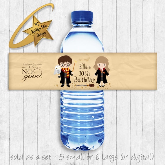 Harry Potter party personalised birthday party water bottle labels x 5 (or digital) Il_570xn
