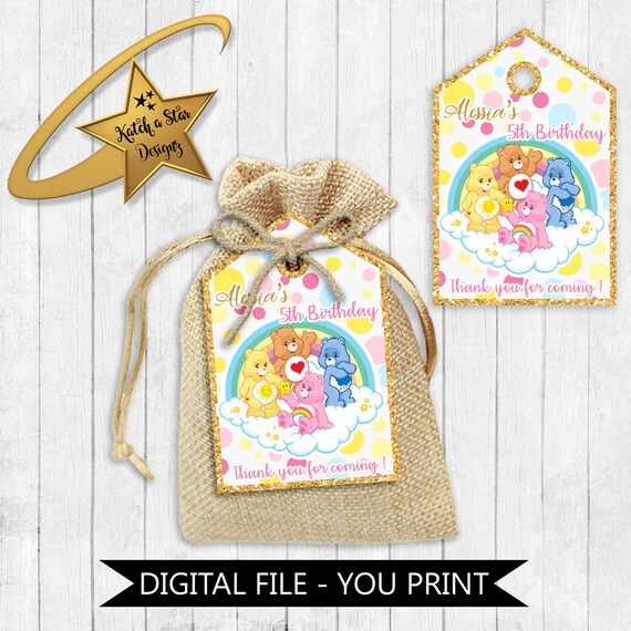 Cute Bears birthday party personalised digital thank you tags - you print Il_570xn
