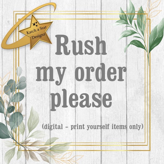 Rush order - digital print yourself items only (approx 1 - 18 hours weekdays only) Il_570xn