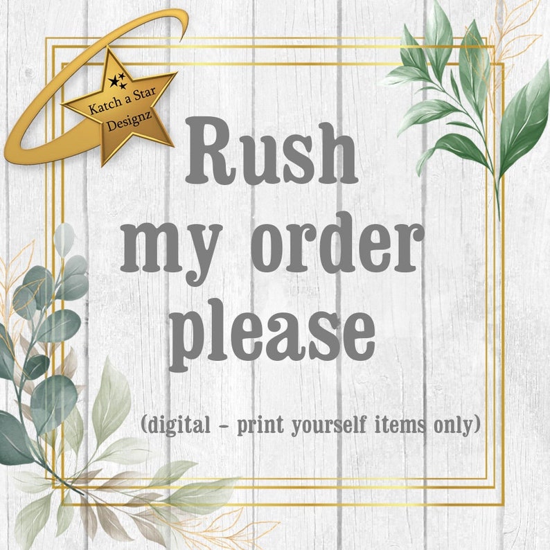 Rush order  digital print yourself items only approx 1  18 image 1