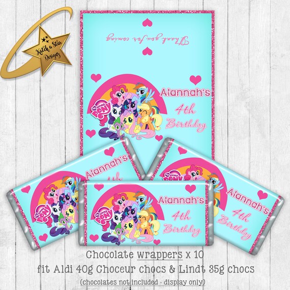 My little pony party personalised birthday party chocolate wrappers x 10 Il_570xn