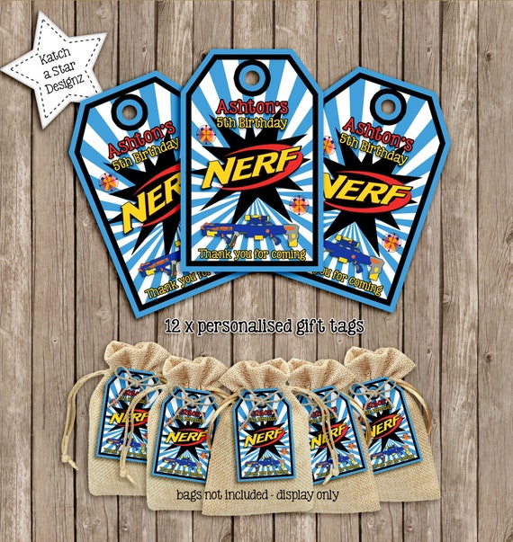 nerf thank you tags
