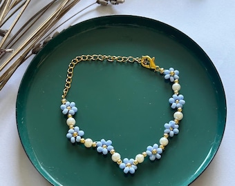 Beaded Flower Bracelet