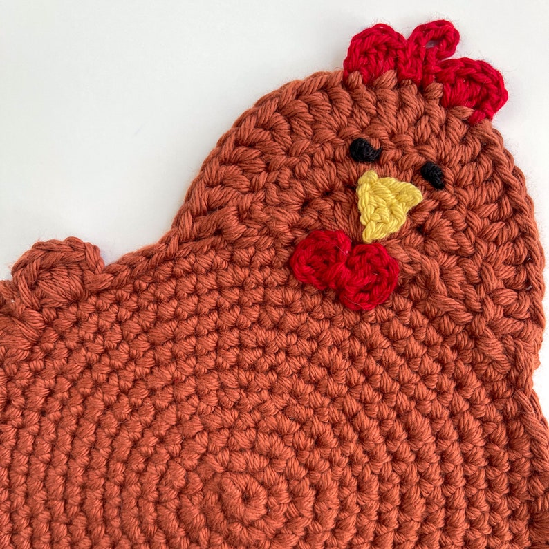 Crochet Pattern for the Swanky Chicken Trivet Potholder PDF Etsy