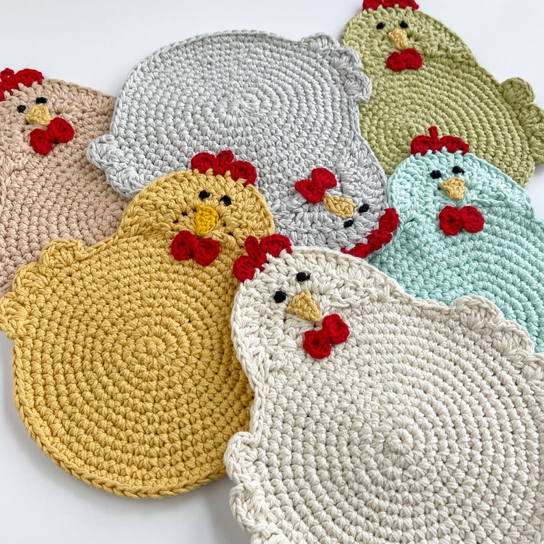 Crochet Pattern for the Swanky Chicken Trivet Potholder PDF Etsy