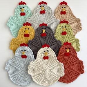 Crochet Pattern for the Swanky Chicken Trivet Potholder PDF Instant Download Permission to Sell Finished Items image 3