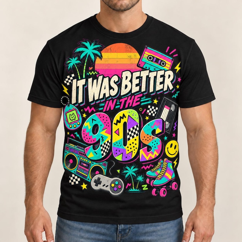It Was Better in the 90s PNG E, Retro Nostalgia Collages, Memphis Style ...