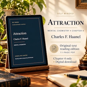 Atracción: Química Mental, Capítulo 4, por Charles F. Haanel / Edición de lectura del texto original / PDF de 11 páginas