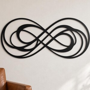 Infinity Swirl Art, Metal Wall Decor, Abstract Loop Design, Flowing Line Accent, Modern Symbol Decor, Endless Curve Piece, Metal Wall Art