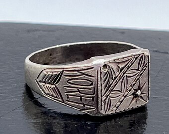 Vintage Sterling and Gold Manila Ring From the Philippines
