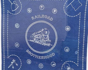 Vintage 1930s Union Railroad Brotherhood Trunk Down Indigo