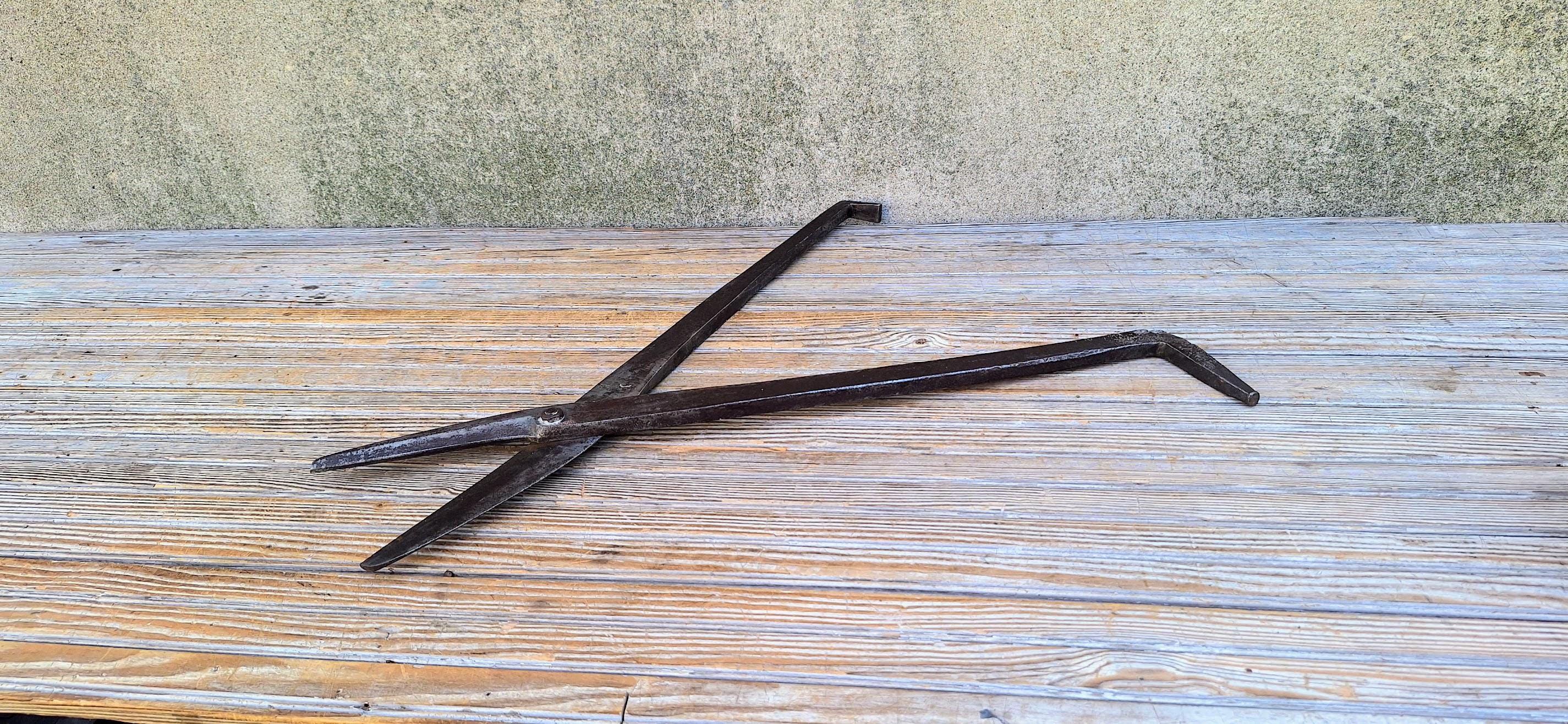 Antique 19th Century Cast Steel Blacksmith Bookbinding Bench Shears ...