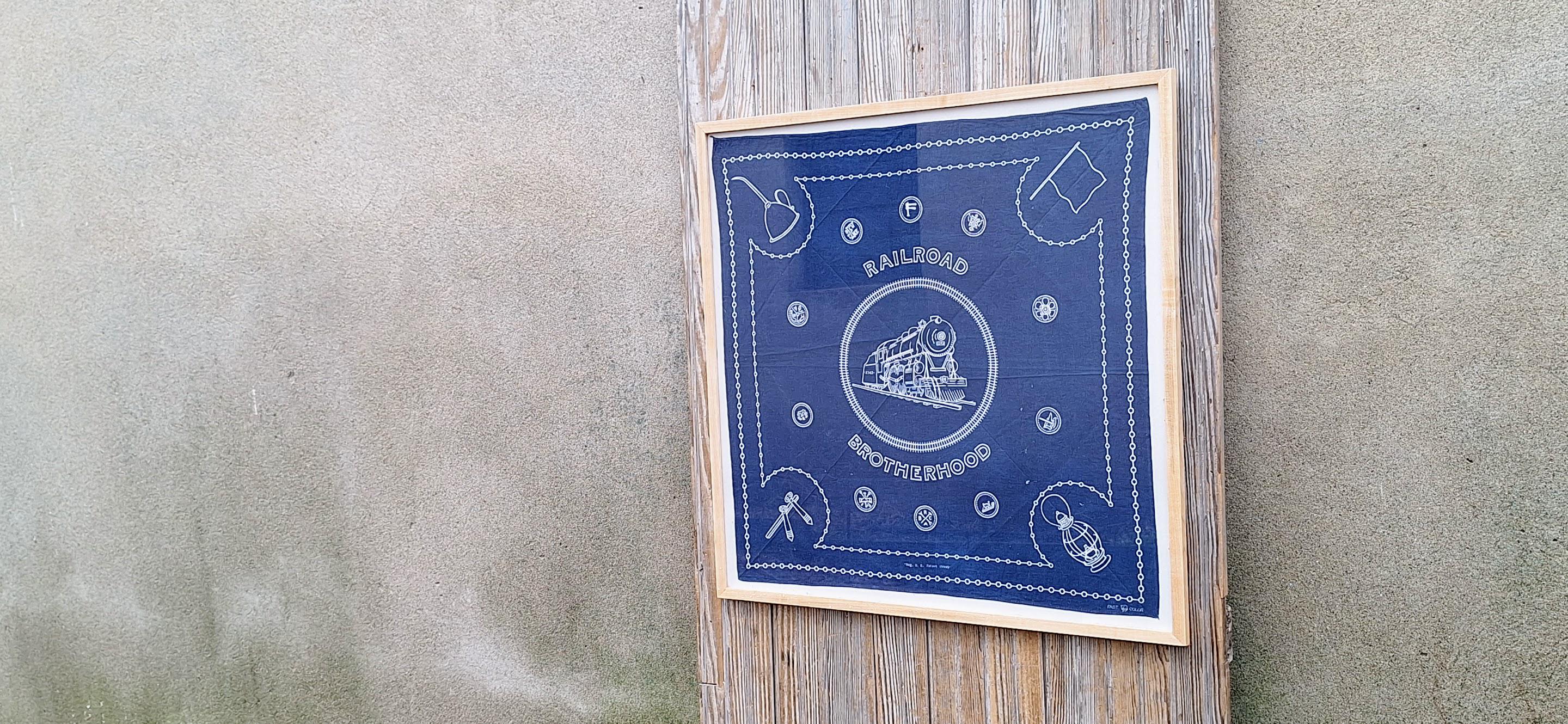 40's RAILROAD BROTHERHOOD BANDANA バンダナ Super Special 40s Vintage RAILROAD BROTHERHOOD Bandanna
