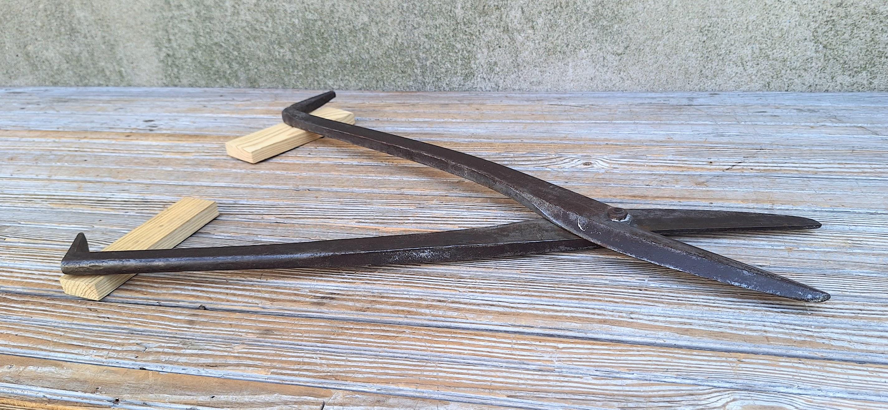 Antique 19th Century Cast Steel Blacksmith Bookbinding Bench Shears ...