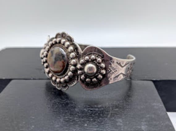 Vintage Navajo Native American Sterling Silver Si… - image 4