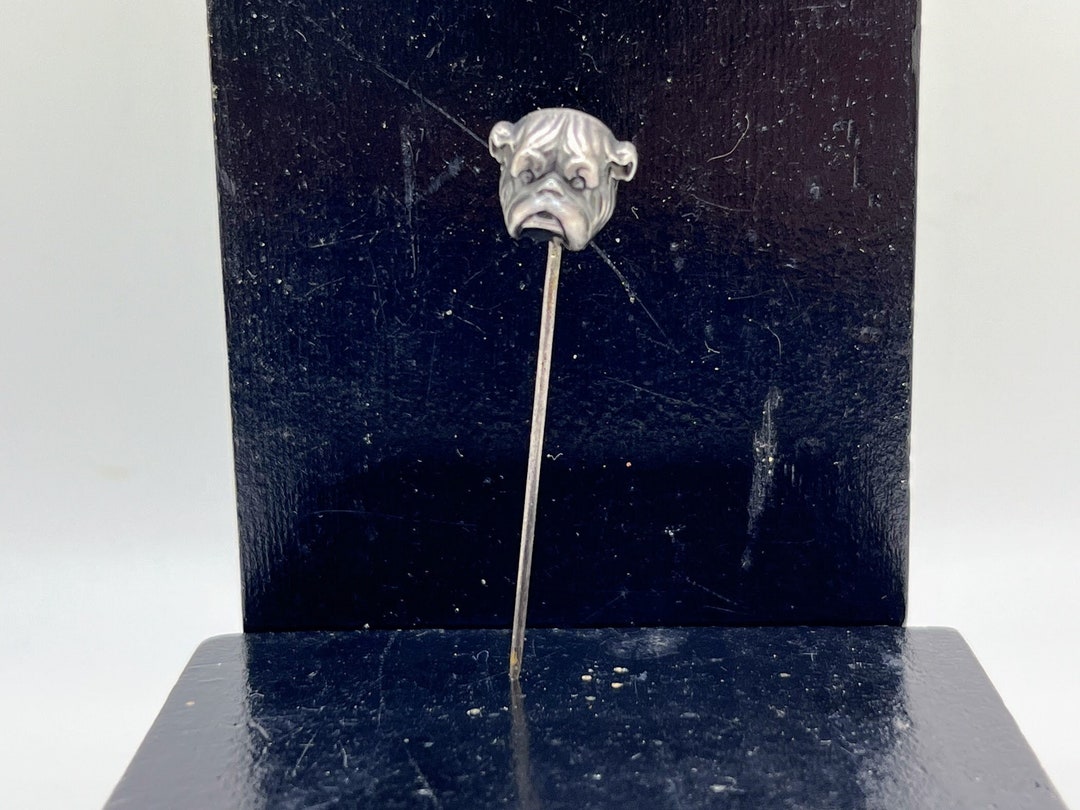 Vintage Cast Sterling Silver Head Stick Pin Lapel Pin Tie Pin Sash Pin ...