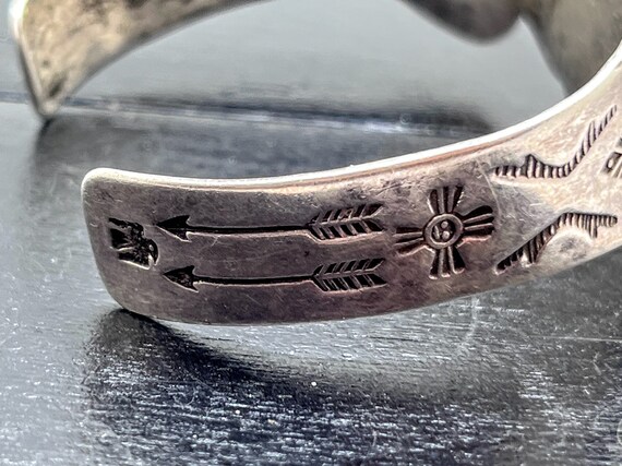 Vintage Navajo Native American Sterling Silver Si… - image 8