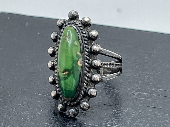 Intricate Vintage Navajo Turquoise Arrow Sterling Native American Jewelry Silver Ring Old Pawn Intricate Vintage Navajo Turquoise Arrow Sterling Native American Jewelry Silver Ring Old Pawn