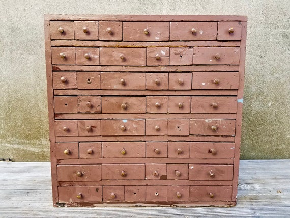 Vintage Shop Made 47 Drawer Hardware Nuts And Bolts Parts Etsy